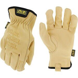 Leather Work Gloves Cowhide Driver Gloves Water Resistant Durable Safety XL
